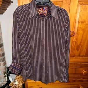 Men's Brown Striped Shirt
